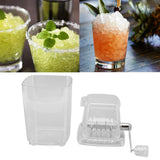 Hand Cranked Ice Crusher Clear Rustproof Multifunctional Manual Ice Crusher for Home Kitchen Transparent - Extra Image