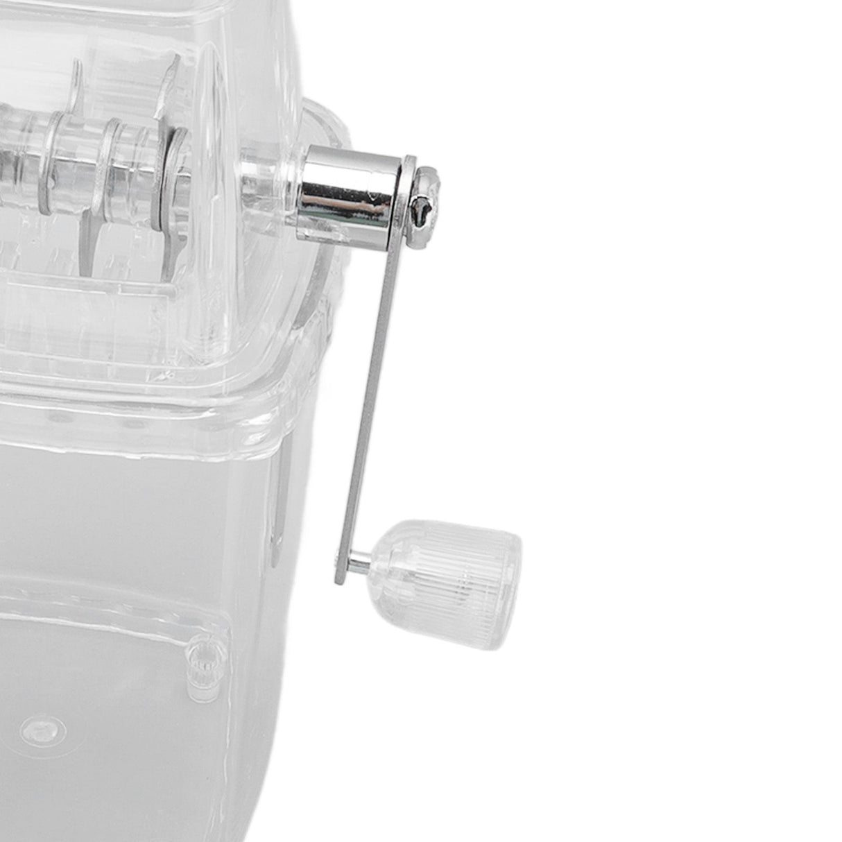 Hand Cranked Ice Crusher Clear Rustproof Multifunctional Manual Ice Crusher for Home Kitchen Transparent