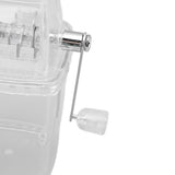 Hand Cranked Ice Crusher Clear Rustproof Multifunctional Manual Ice Crusher for Home Kitchen Transparent