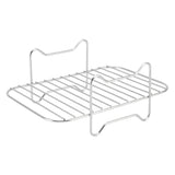 Fryer Stainless Steel Rack Fryer Accessories Multi Purpose Grilling Holder Outdoor BBQ Tools - Top-Down View