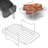 Fryer Stainless Steel Rack Fryer Accessories Multi Purpose Grilling Holder Outdoor BBQ Tools - Extra Image