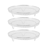 3Pcs Air Fryer Dehydrator Racks Stackable Food Grade Stainless Steel Fruit Meat Dehydration Air Fryer Rack for Air Fryer