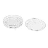 3Pcs Air Fryer Dehydrator Racks Stackable Food Grade Stainless Steel Fruit Meat Dehydration Air Fryer Rack for Air Fryer - Rear View