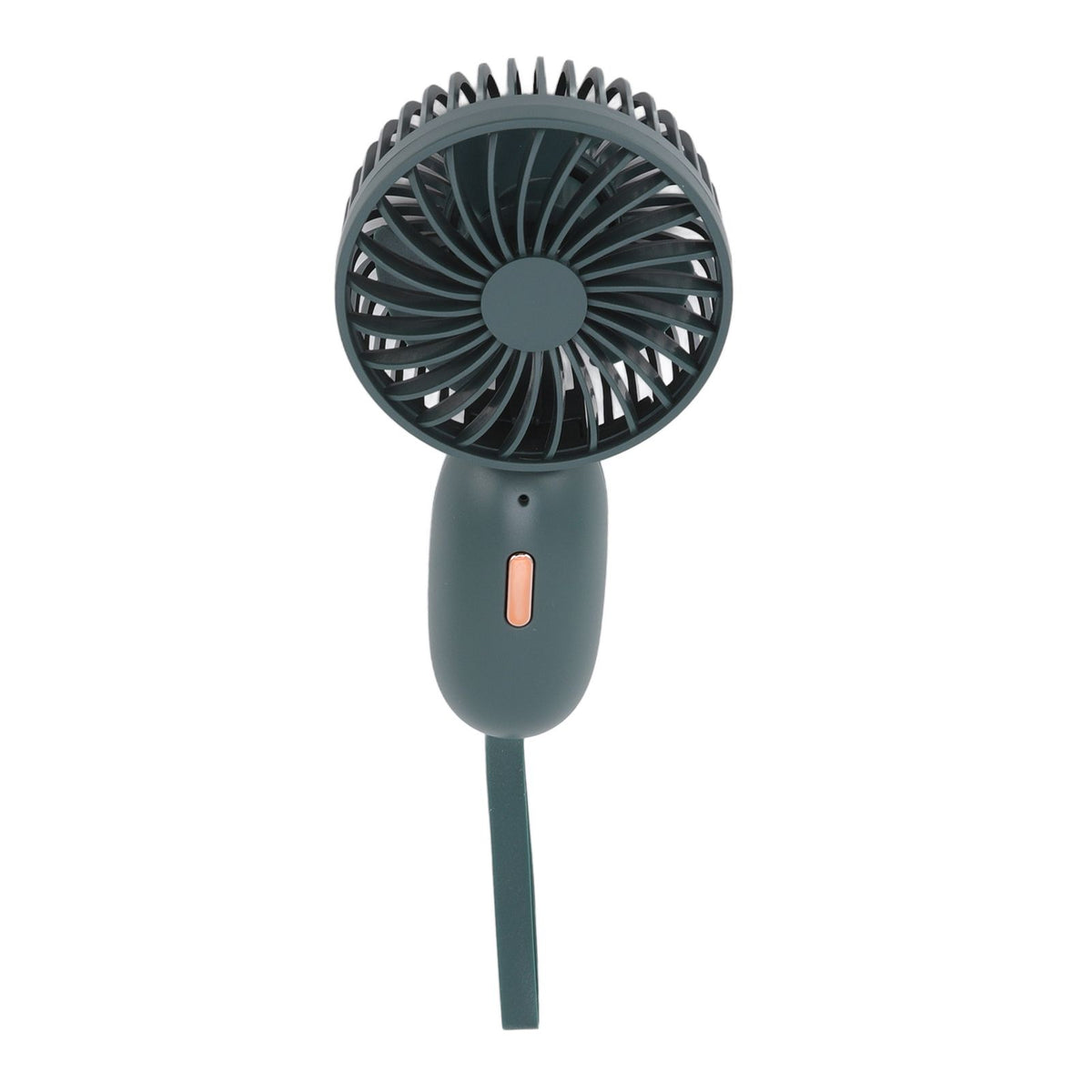 Handheld Fan USB Charging 3 Speeds Portable Size 500mAh Battery Strong Power Mini Portable Fan for Home Office Travel Green