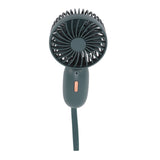 Handheld Fan USB Charging 3 Speeds Portable Size 500mAh Battery Strong Power Mini Portable Fan for Home Office Travel Green
