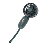 Handheld Fan USB Charging 3 Speeds Portable Size 500mAh Battery Strong Power Mini Portable Fan for Home Office Travel Green