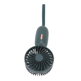 Handheld Fan USB Charging 3 Speeds Portable Size 500mAh Battery Strong Power Mini Portable Fan for Home Office Travel Green