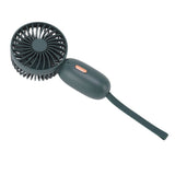 Handheld Fan USB Charging 3 Speeds Portable Size 500mAh Battery Strong Power Mini Portable Fan for Home Office Travel Green