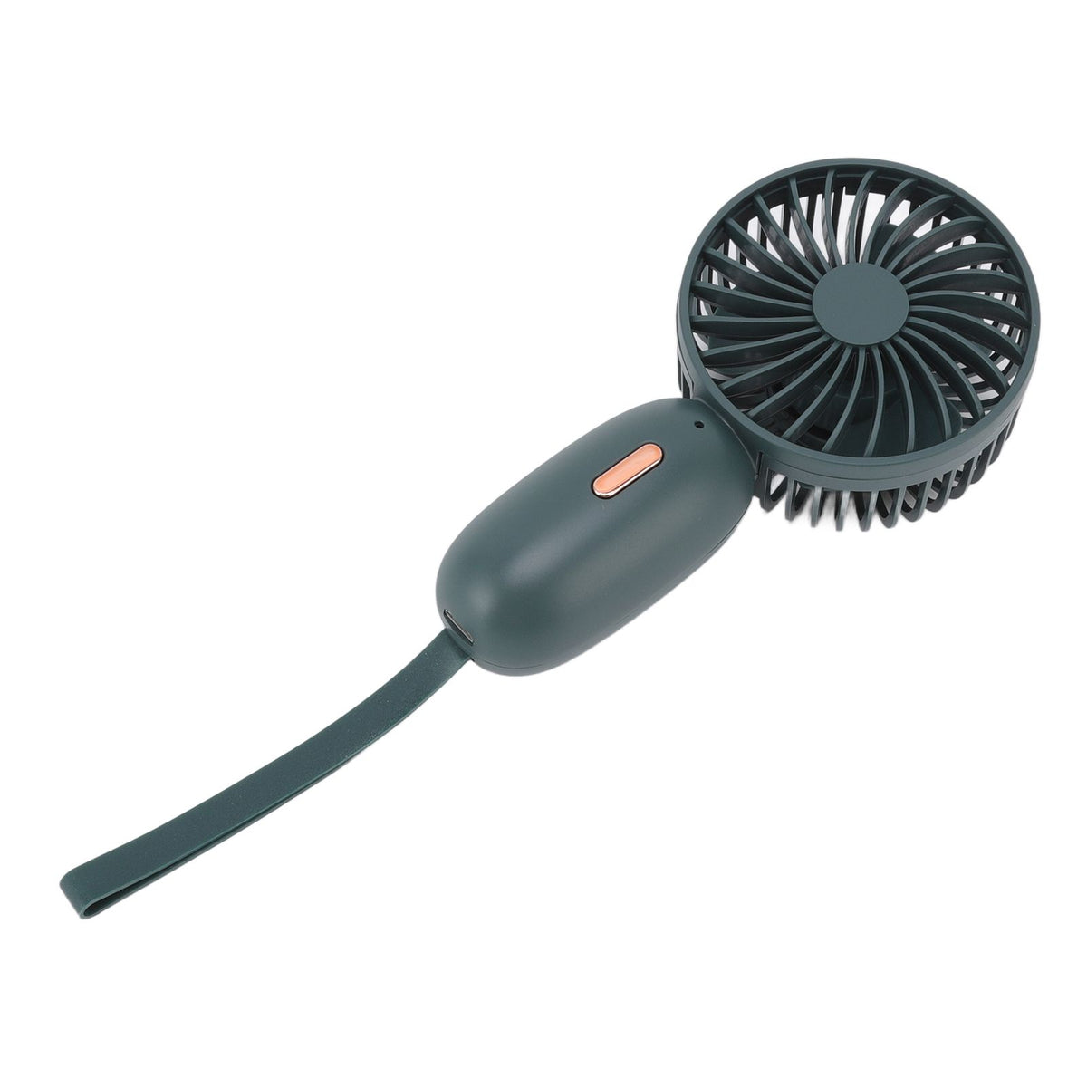 Handheld Fan USB Charging 3 Speeds Portable Size 500mAh Battery Strong Power Mini Portable Fan for Home Office Travel Green