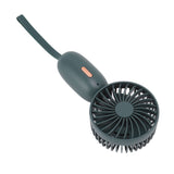 Handheld Fan USB Charging 3 Speeds Portable Size 500mAh Battery Strong Power Mini Portable Fan for Home Office Travel Green