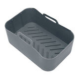 Fryer Silicone Pot Non Stick Reusable Liner Basket Replacement for Ninja DZ201 Foodi 8QT Gray - Side View