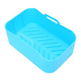 Fryer Silicone Pot Non Stick Reusable Liner Basket Replacement for Ninja DZ201 Foodi 8QT Blue - Low Angle
