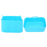 Fryer Silicone Pot Non Stick Reusable Liner Basket Replacement for Ninja DZ201 Foodi 8QT Blue - Extra Image