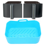 Fryer Silicone Pot Non Stick Reusable Liner Basket Replacement for Ninja DZ201 Foodi 8QT Blue