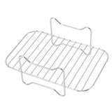 Fryer Stainless Steel Rack Multi Purpose Cooking Baking Grilling Rack Fryer Accessories for Ninja Foodi DZ201 401 - Low Angle