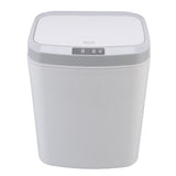 Smart Trash Can 16L Infrared Induction Button Control Manual Mute Household Automatic Trash Can with Night Light White