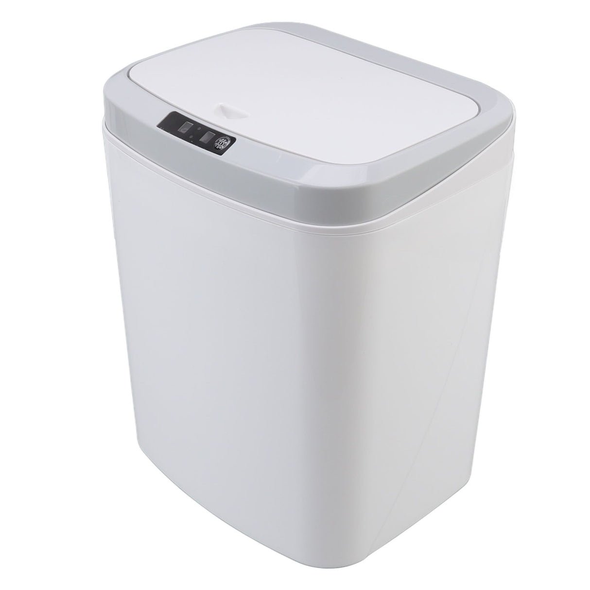 Smart Trash Can 16L Infrared Induction Button Control Manual Mute Household Automatic Trash Can with Night Light White