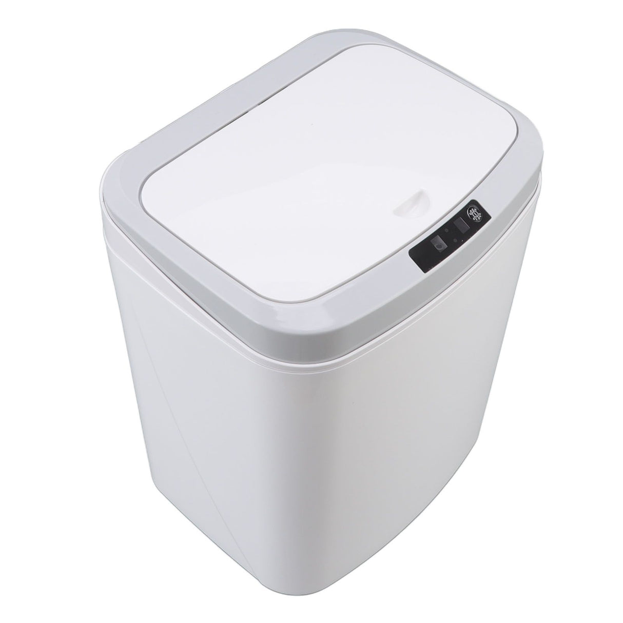 Smart Trash Can 16L Infrared Induction Button Control Manual Mute Household Automatic Trash Can with Night Light White