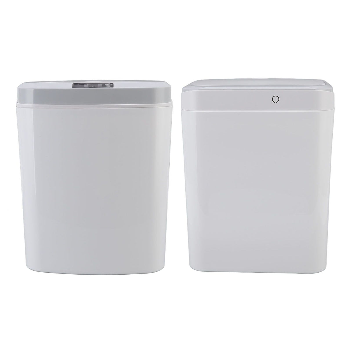 Smart Trash Can 16L Infrared Induction Button Control Manual Mute Household Automatic Trash Can with Night Light White