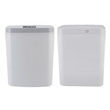 Smart Trash Can 16L Infrared Induction Button Control Manual Mute Household Automatic Trash Can with Night Light White - Close-Up Angle