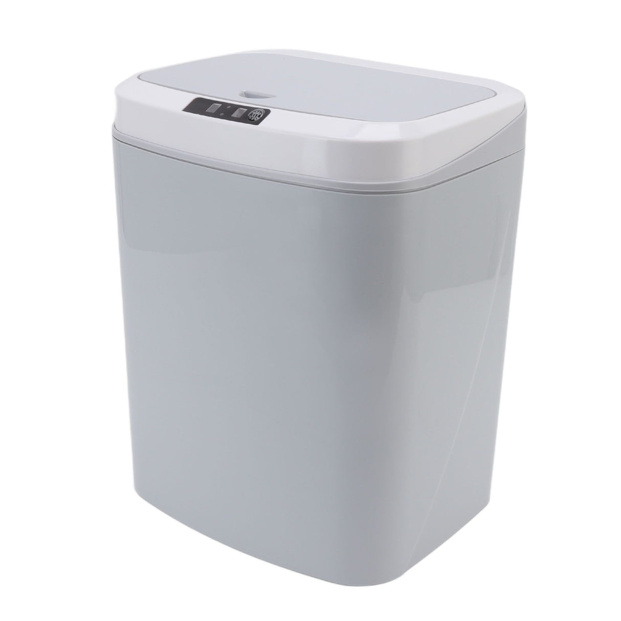 Smart Trash Can 16L Infrared Induction Button Control Manual Mute Household Automatic Trash Can with Night Light Gray