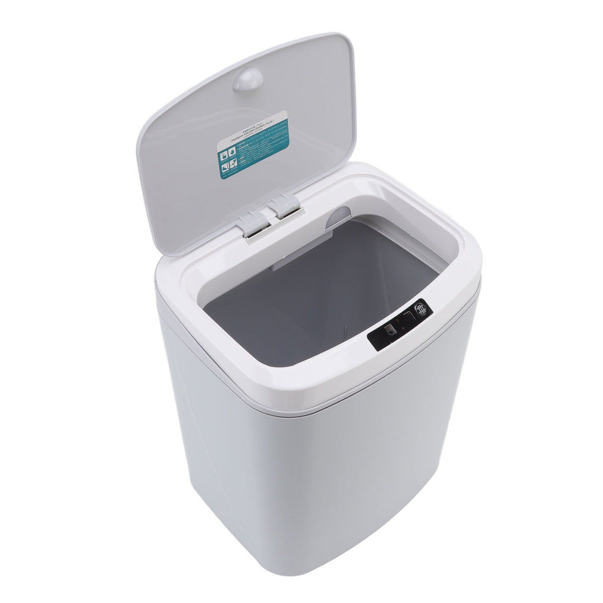 Smart Trash Can 16L Infrared Induction Button Control Manual Mute Household Automatic Trash Can with Night Light Gray