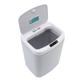 Smart Trash Can 16L Infrared Induction Button Control Manual Mute Household Automatic Trash Can with Night Light Gray