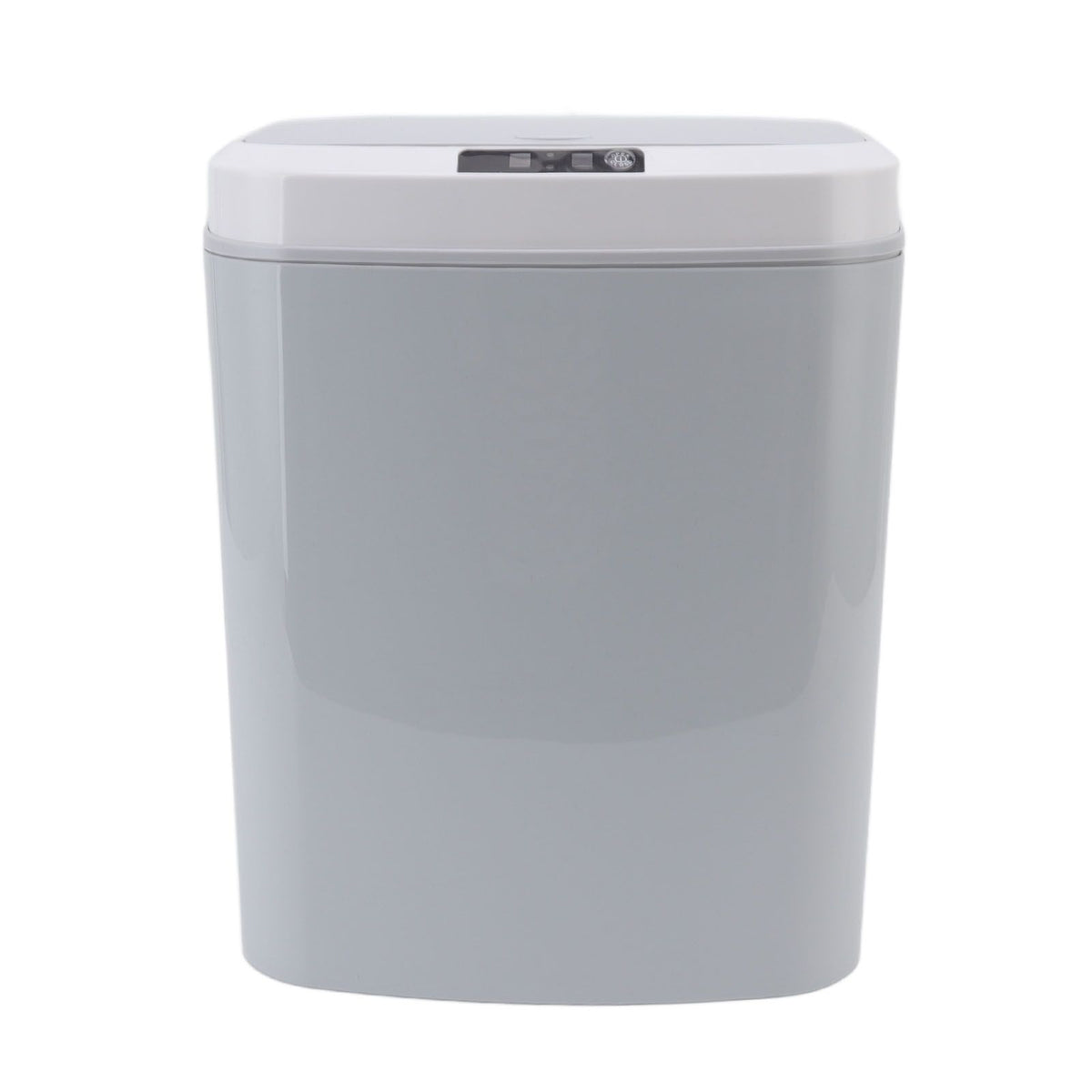 Smart Trash Can 16L Infrared Induction Button Control Manual Mute Household Automatic Trash Can with Night Light Gray
