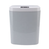 Smart Trash Can 16L Infrared Induction Button Control Manual Mute Household Automatic Trash Can with Night Light Gray - Top-Down View