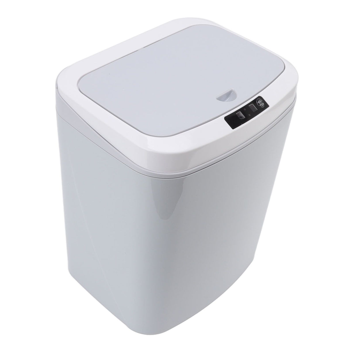 Smart Trash Can 16L Infrared Induction Button Control Manual Mute Household Automatic Trash Can with Night Light Gray