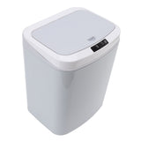 Smart Trash Can 16L Infrared Induction Button Control Manual Mute Household Automatic Trash Can with Night Light Gray