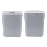 Smart Trash Can 16L Infrared Induction Button Control Manual Mute Household Automatic Trash Can with Night Light Gray - Extra Image
