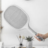 Electric Mosquito Swatter 5V 1A Rechargeable Efficient 2 in 1 Electric Mosquito Bat with LED Light for Home White