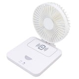 USB Desk Fan Support Wireless Phone Charging Dimmable Night Light 3 Speeds 180 Degrees Adjustable Small Desk Fan