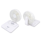 USB Desk Fan Support Wireless Phone Charging Dimmable Night Light 3 Speeds 180 Degrees Adjustable Small Desk Fan