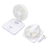 USB Desk Fan Support Wireless Phone Charging Dimmable Night Light 3 Speeds 180 Degrees Adjustable Small Desk Fan - Close-Up Angle