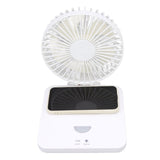 USB Desk Fan Support Wireless Phone Charging Dimmable Night Light 3 Speeds 180 Degrees Adjustable Small Desk Fan