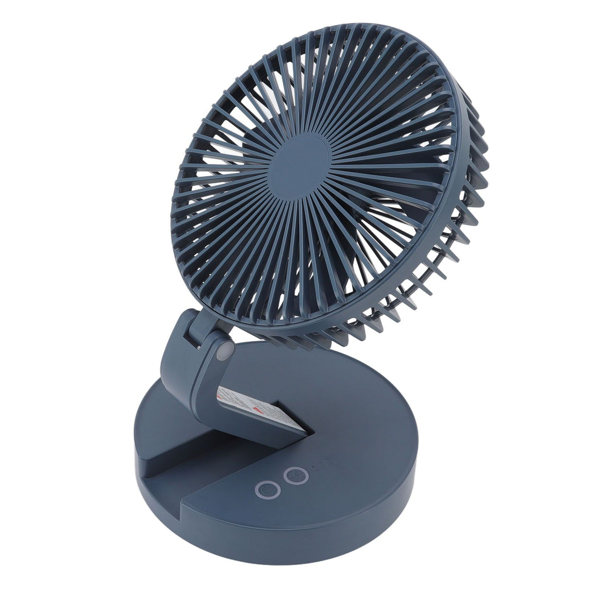 Desktop Folding Fan 3 Speeds USB Rechargeable Punch Free Electric Desktop Oscillating Fan for Home Office Blue