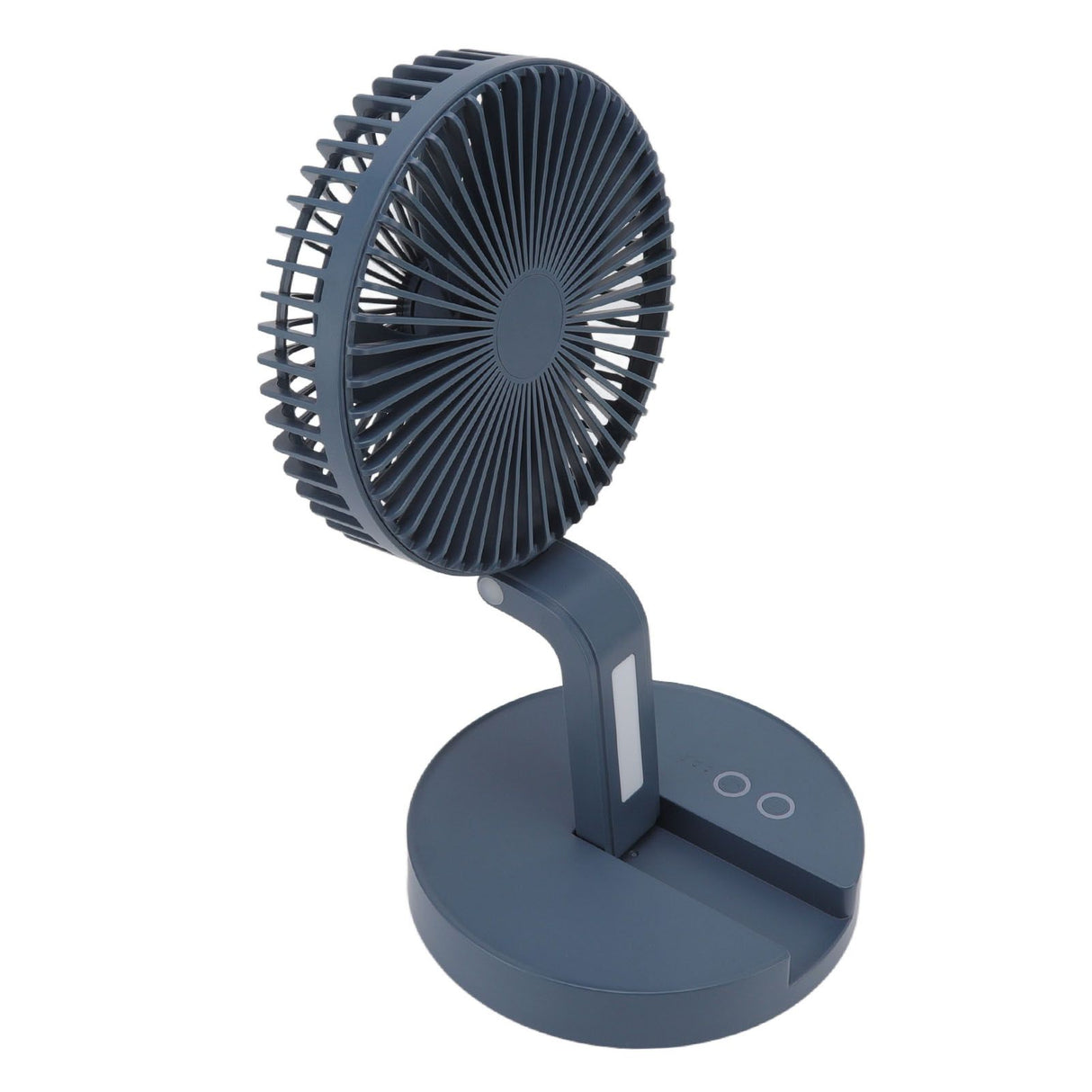 Desktop Folding Fan 3 Speeds USB Rechargeable Punch Free Electric Desktop Oscillating Fan for Home Office Blue