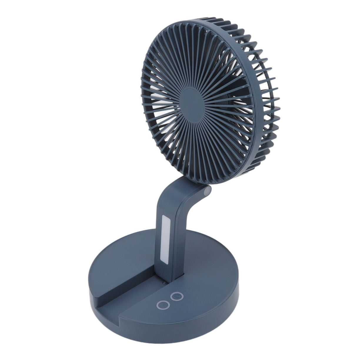 Desktop Folding Fan 3 Speeds USB Rechargeable Punch Free Electric Desktop Oscillating Fan for Home Office Blue