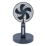 Desktop Folding Fan 3 Speeds USB Rechargeable Punch Free Electric Desktop Oscillating Fan for Home Office Blue - Extra Image