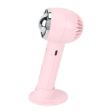 Handheld Fan 3 Speeds USB Charging Strong Wind Lightweight 1200mAh Battery Portable Fan Handheld for Office Travel Pink