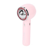 Handheld Fan 3 Speeds USB Charging Strong Wind Lightweight 1200mAh Battery Portable Fan Handheld for Office Travel Pink