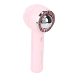 Handheld Fan 3 Speeds USB Charging Strong Wind Lightweight 1200mAh Battery Portable Fan Handheld for Office Travel Pink - Rear View