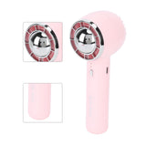 Handheld Fan 3 Speeds USB Charging Strong Wind Lightweight 1200mAh Battery Portable Fan Handheld for Office Travel Pink