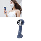 Handheld Fan 3 Speeds USB Charging Strong Wind Lightweight 1200mAh Battery Portable Fan Handheld for Office Travel Blue