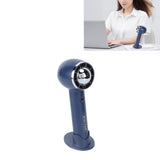 Handheld Fan 3 Speeds USB Charging Strong Wind Lightweight 1200mAh Battery Portable Fan Handheld for Office Travel Blue