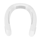 Neck Fan USB Charging 80 Holes 4000 to 5500rpm High Poly Wind Wearable Fan Portable Fan for Household Outdoor White - Front View