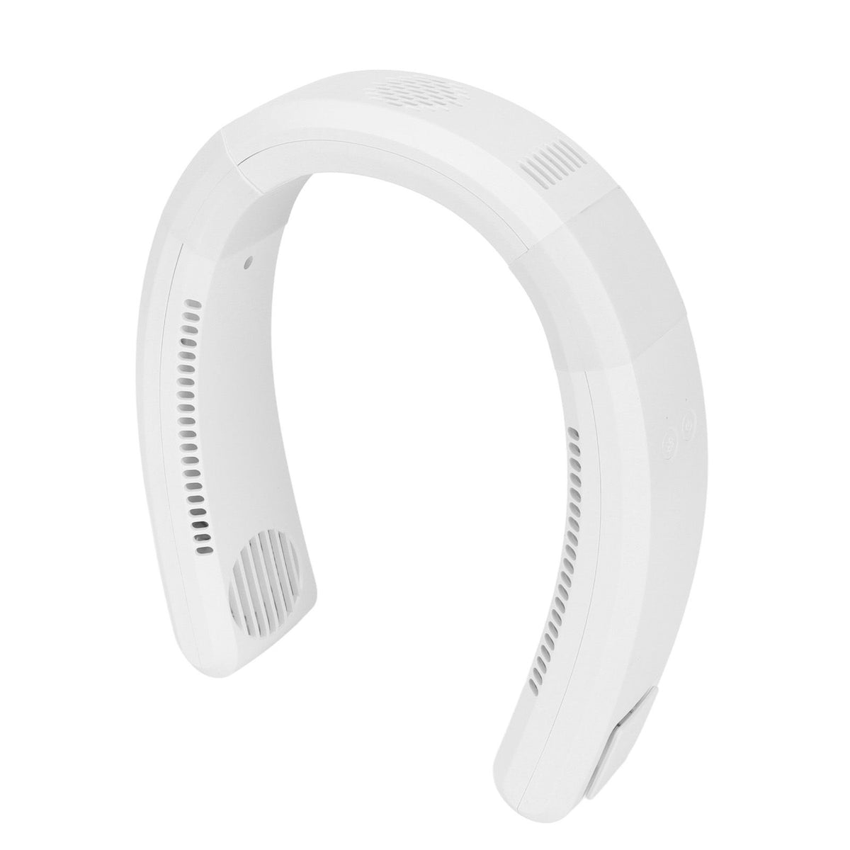 Neck Fan USB Charging 80 Holes 4000 to 5500rpm High Poly Wind Wearable Fan Portable Fan for Household Outdoor White