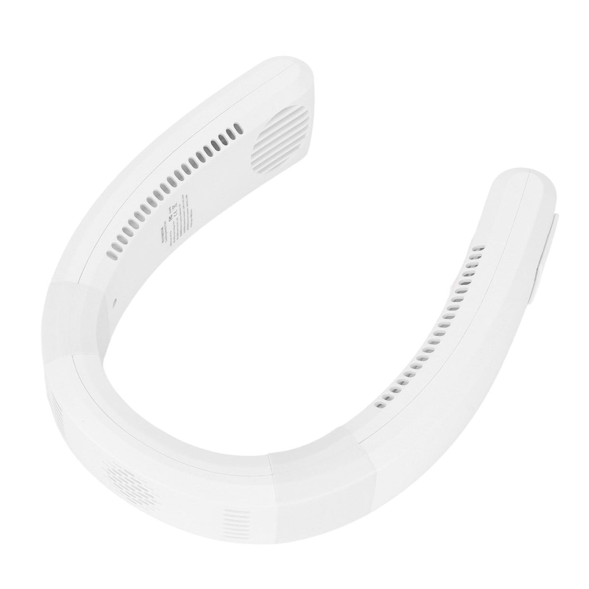 Neck Fan USB Charging 80 Holes 4000 to 5500rpm High Poly Wind Wearable Fan Portable Fan for Household Outdoor White